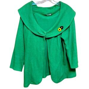 Chalet Green Knit Crop Jacket. L